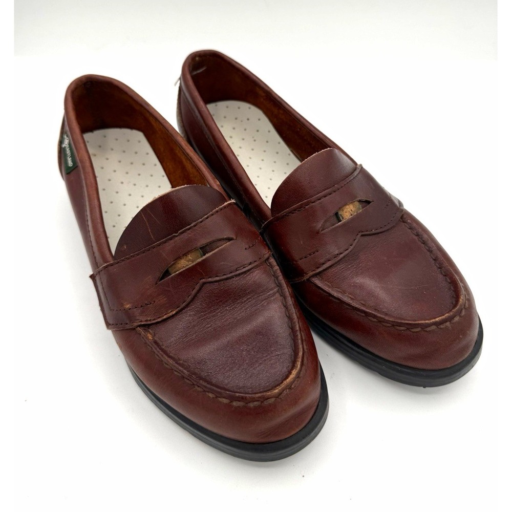 Eastland Women's Brown Leather Penny Loafers Slip On Dress Shoes Comfort 7.5W